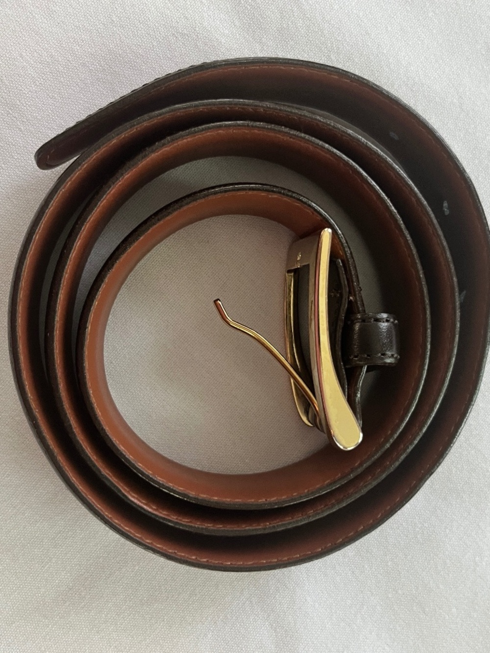 Brooks Brothers Dark Brown Leather Belt 36/90